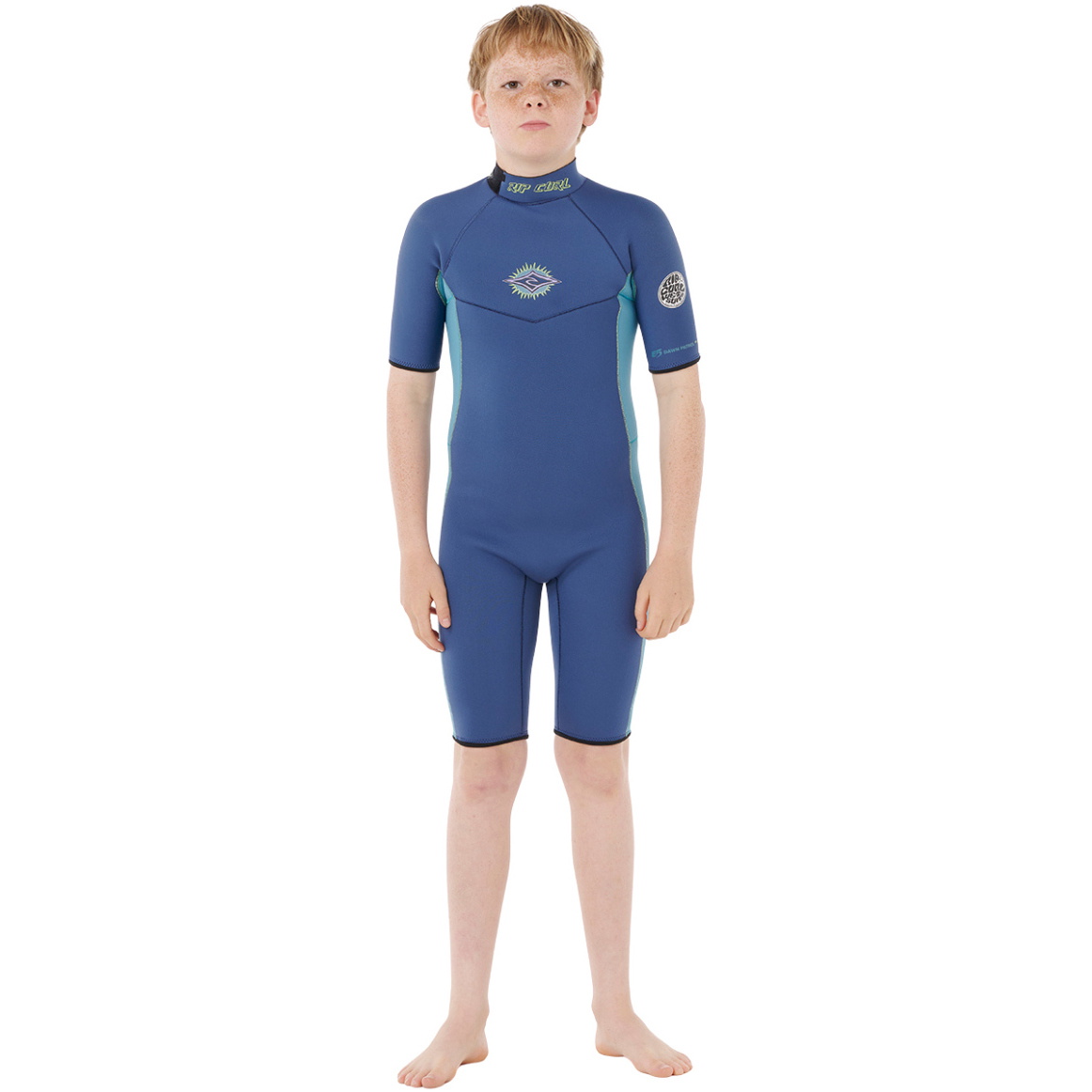 2026 Rip Curl Junior Dawn Patrol 2mm Back Zip Shorty Wetsuit 11FBSP - Light Navy